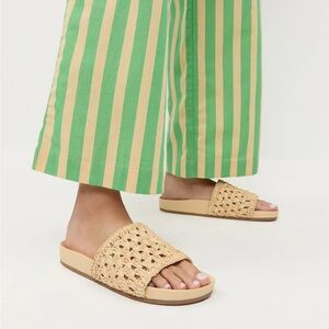 Loeffler Randall Henri Natural Crochet Leather Sandal size 8